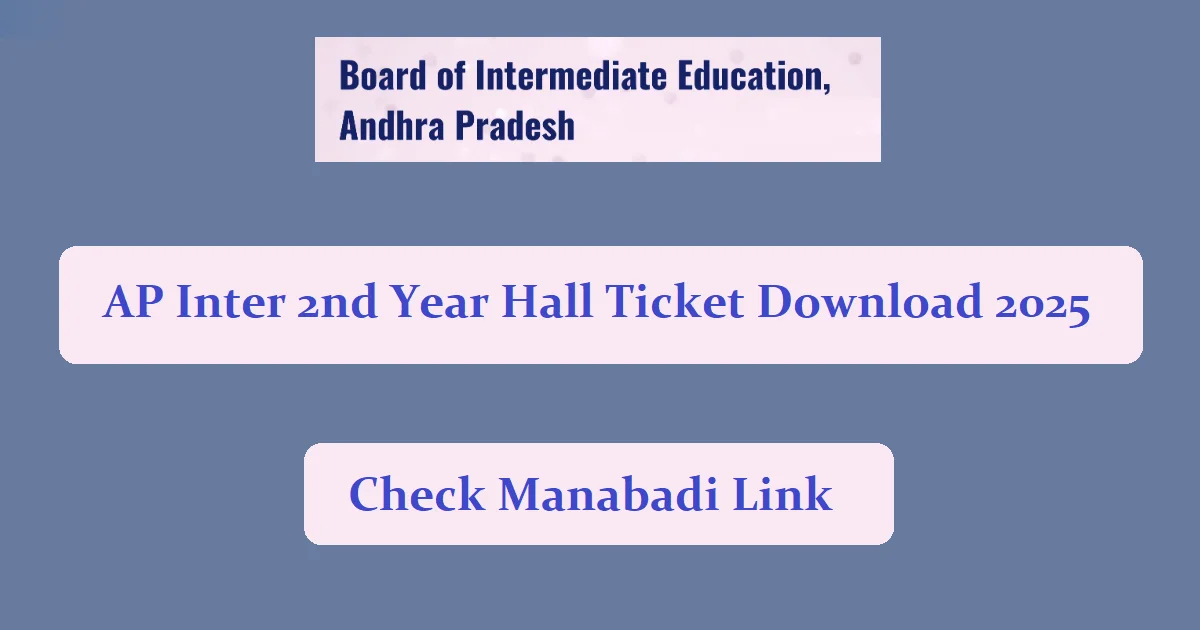 AP Inter 2nd Year Hall Ticket 2025