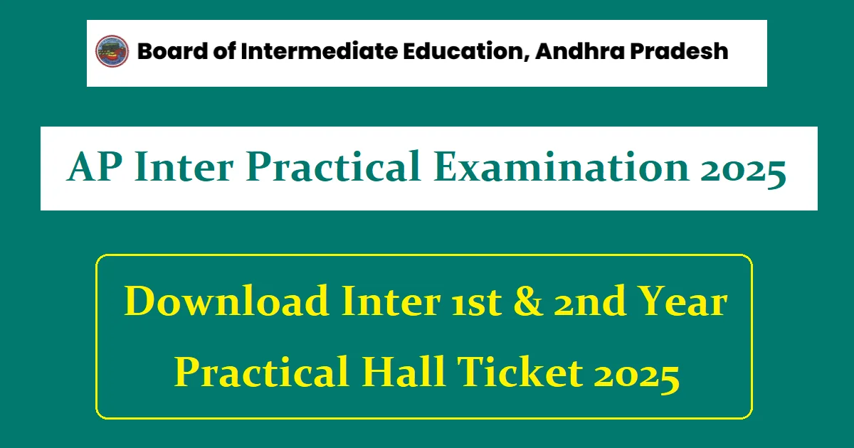 AP Inter Practical Hall Ticket 2025