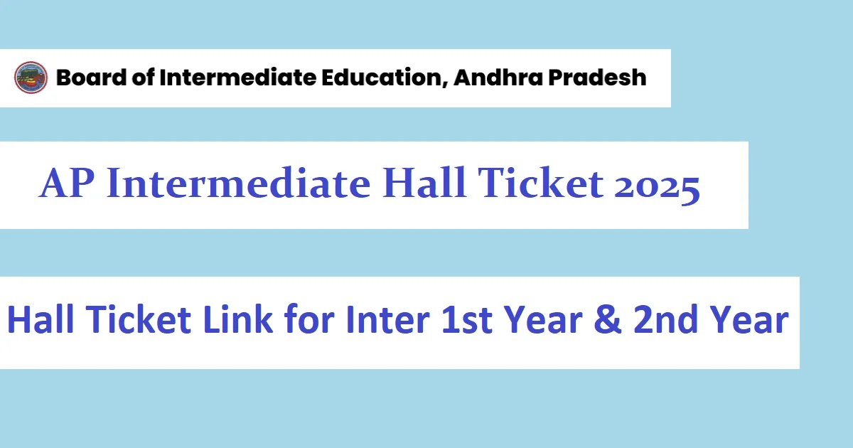 AP Intermediate Hall Ticket 2025 Manabadi