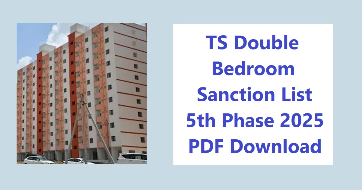 TS Double Bedroom Sanction List 5th Phase 2025 PDF