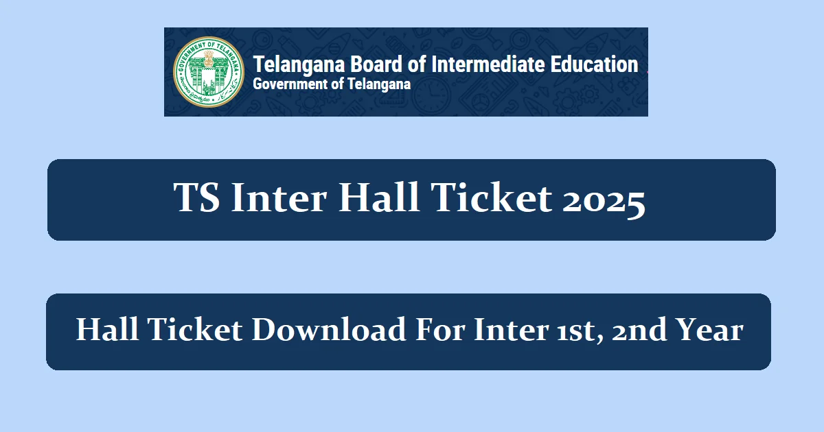 TS Inter Hall Ticket 2025 Download